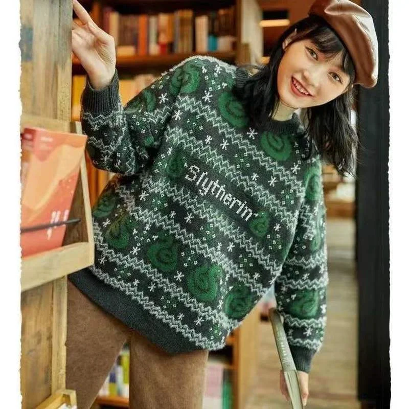 Jacquard round neck pullover new sweater couple winter thickening loose retro fashion casual college style sweater top hot sale
Jacquard round neck pullover new sweater couple winter thickening loose retro fashion casual college style sweater top hot sale