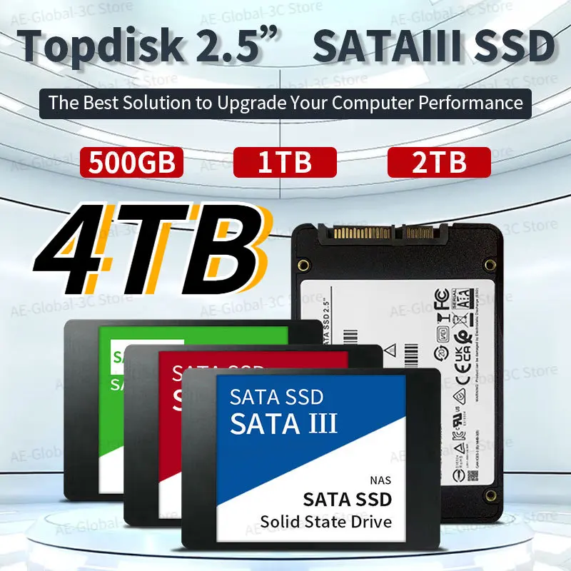 High-Speed 4TB Internal Hard Disk SSD 2.5'' Solid State Drive 2TB SATAIII Fast Transfer Hard Drive SSD HD For laptop Desktop
High-Speed 4TB Internal Hard Disk SSD 2.5'' Solid State Drive 2TB SATAIII Fast Transfer Hard Drive SSD HD For laptop Desktop