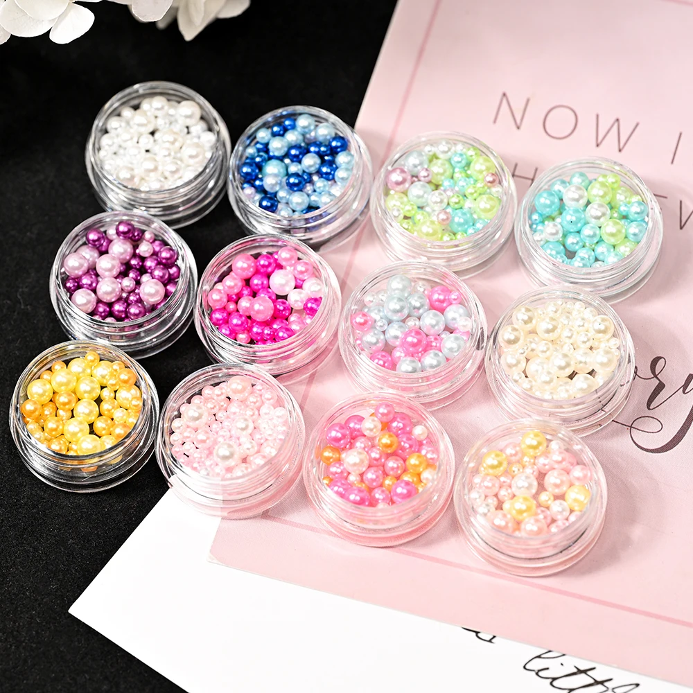2.5mm-5mm Round UV Resin Nail Pearl Beads 350-400pcs Colorful Mixed-Size Loose Beads 10g /bag DIY Manicure Decoration Bead
2.5mm-5mm Round UV Resin Nail Pearl Beads 350-400pcs Colorful Mixed-Size Loose Beads 10g /bag DIY Manicure Decoration Bead