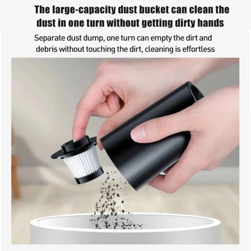 

Portable Car Vacuum Cleaner Strong Suction Cleaners 180 Degree Rotatable Hand-held Wireless 12000pa Wireless Cleaning Machine