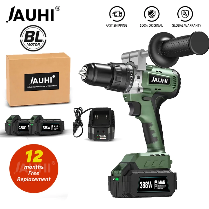 JAUHI 18V Brushless Drill Electric Screwdriver Cordless 1/2-Inch Mini Wireless Power Driver 20000mAh Lithium Battery
JAUHI 18V Brushless Drill Electric Screwdriver Cordless 1/2-Inch Mini Wireless Power Driver 20000mAh Lithium Battery