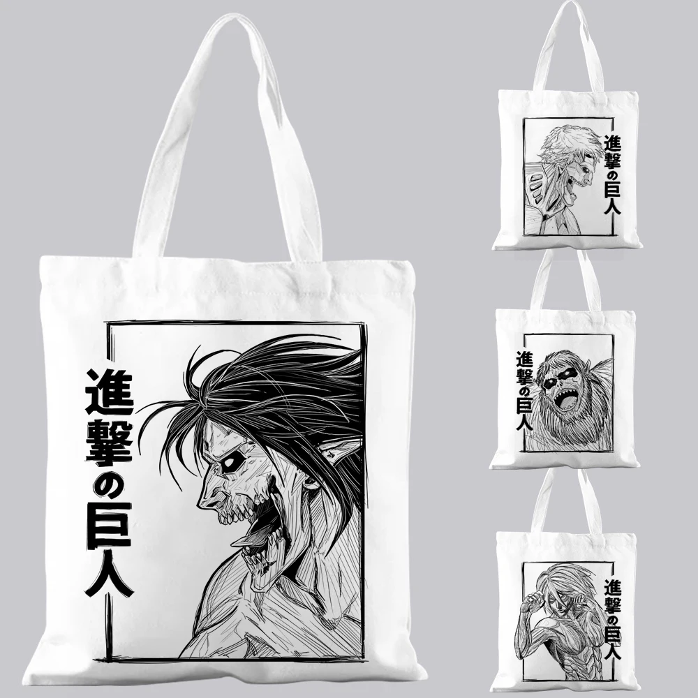 anime Attack on Titan Shoulder Bag Canvas Bag Harajuku Shopper Bag Fashion Women Tote Cloth Bag Border handbag Customizable bag
anime Attack on Titan Shoulder Bag Canvas Bag Harajuku Shopper Bag Fashion Women Tote Cloth Bag Border handbag Customizable bag