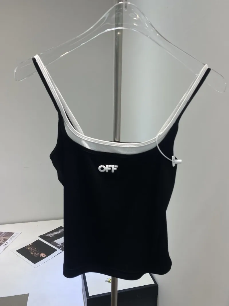 2023 Summer Women Sexy Strap OFF Printed White Black Thread Elastic Fit Top Fake Two Piece Sleeveless Girls Tank Tops T-shirt
2023 Summer Women Sexy Strap OFF Printed White Black Thread Elastic Fit Top Fake Two Piece Sleeveless Girls Tank Tops T-shirt