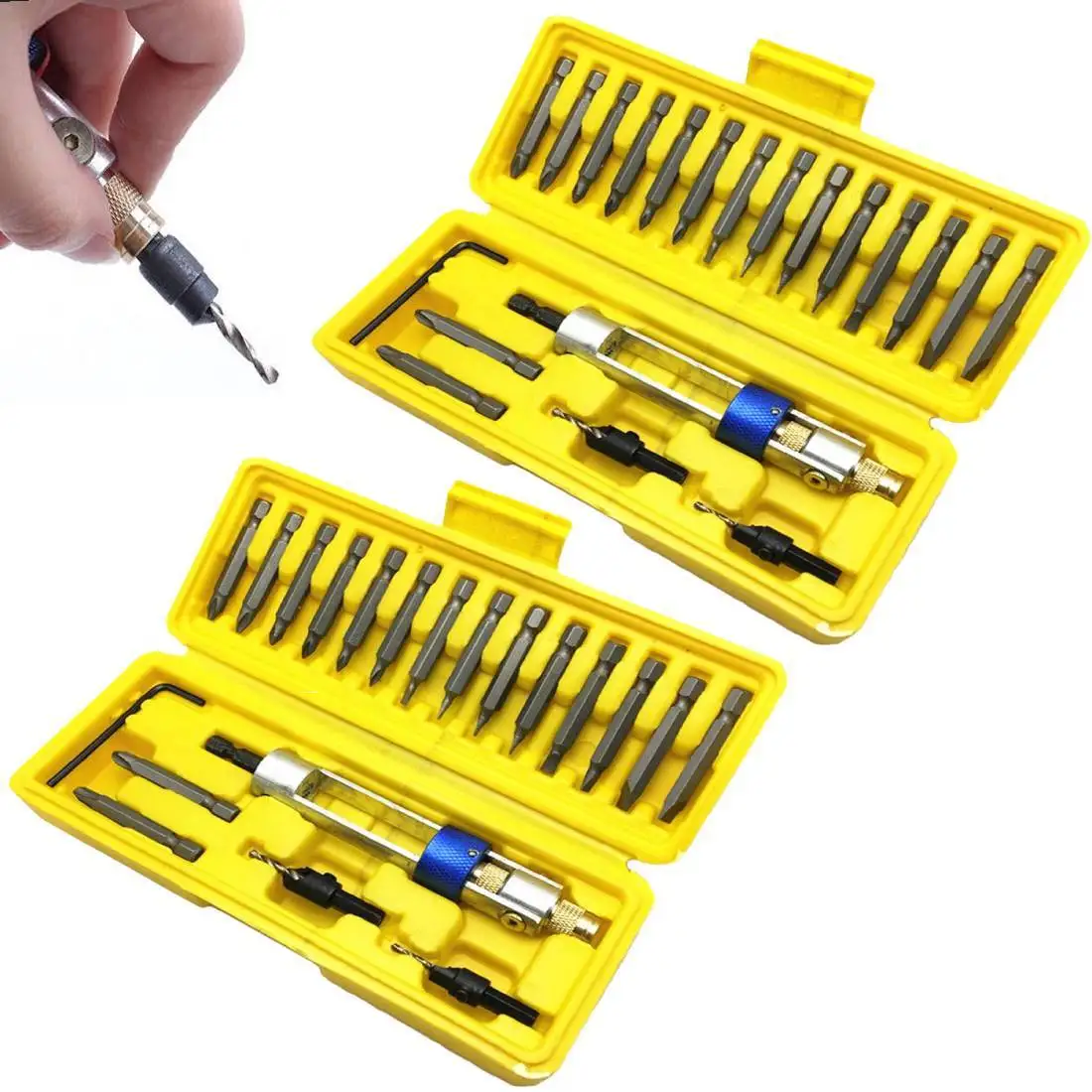 20pcs Half Time Drill Driver Multi Conversion Screwdriver Sets 16 Different Kinds Head With Countersink Bits Allen Wrench
20pcs Half Time Drill Driver Multi Conversion Screwdriver Sets 16 Different Kinds Head With Countersink Bits Allen Wrench