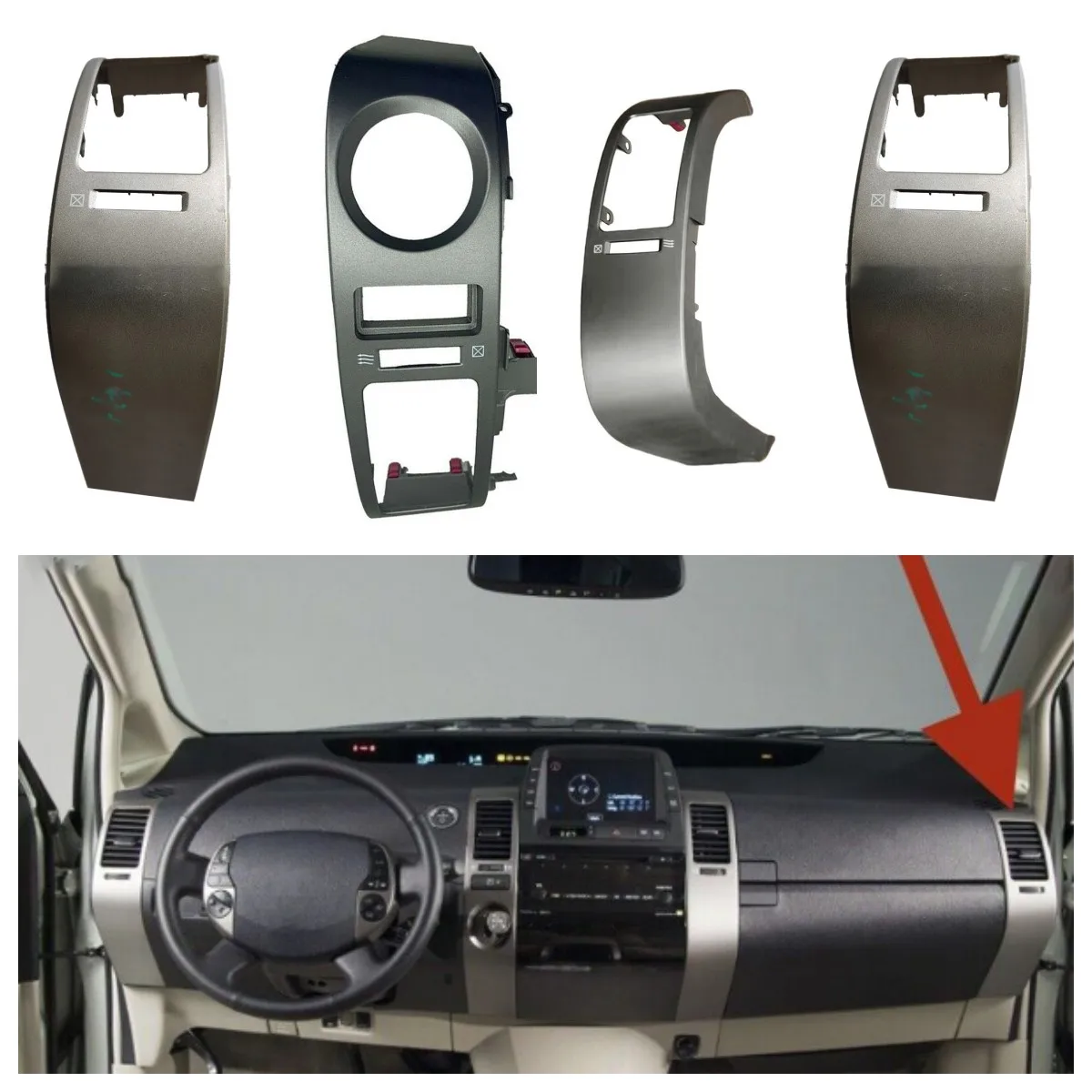 Only 1pcs Right/ Left A/C Dash Air Vent Trim Replace For Toyota For Prius 2004 -2009 Silver Central Air-conditioning Instrument
Only 1pcs Right/ Left A/C Dash Air Vent Trim Replace For Toyota For Prius 2004 -2009 Silver Central Air-conditioning Instrument