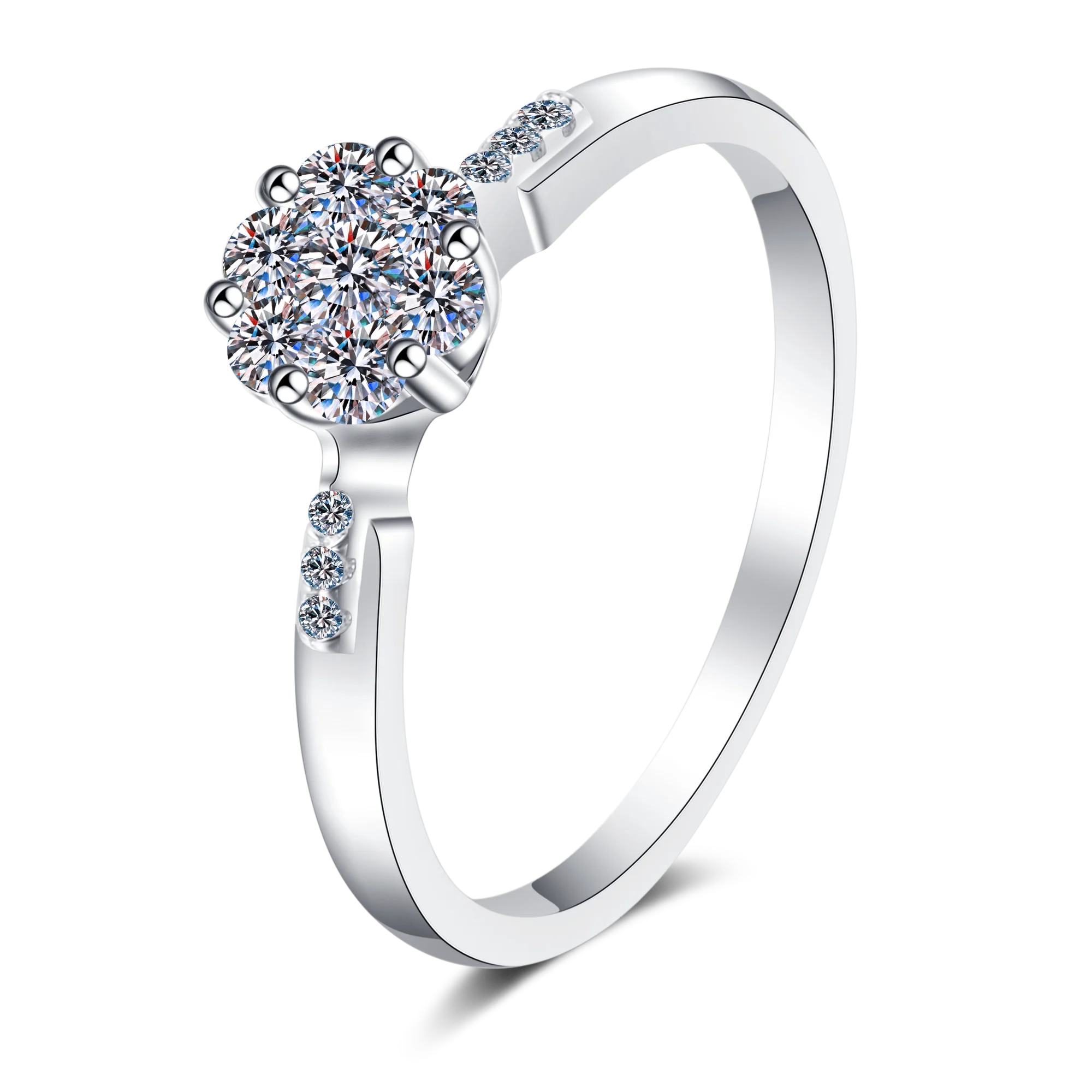 Aisne Real 0.24 ct VVS1 D Color Moissanite Wedding Rings For Women Engagement White Gold Color 925 Sterling Silver Jewelry Ring
Aisne Real 0.24 ct VVS1 D Color Moissanite Wedding Rings For Women Engagement White Gold Color 925 Sterling Silver Jewelry Ring
