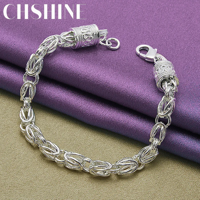 CHSHINE 925 Sterling Silver Exquisite Chain Bracelet Fashion Charm Jewelry Gifts 20CM 8inches
CHSHINE 925 Sterling Silver Exquisite Chain Bracelet Fashion Charm Jewelry Gifts 20CM 8inches