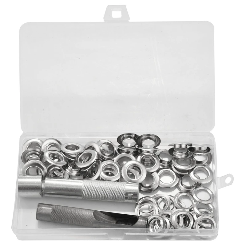 New-100Pcs Punch Grommets And Tarpaulin Awning Tent Tarp Repair Kit Hole Eyelet New
New-100Pcs Punch Grommets And Tarpaulin Awning Tent Tarp Repair Kit Hole Eyelet New
