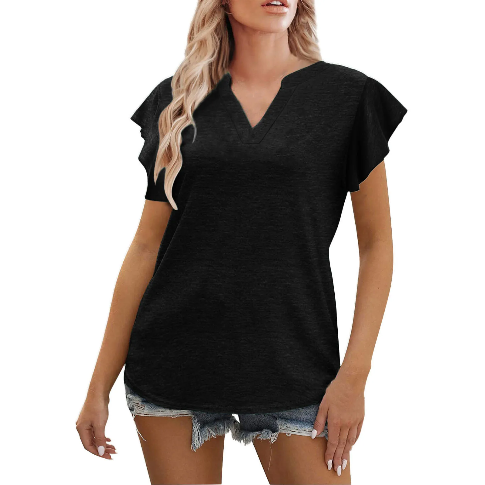 solid v-neck Womens V Neck Short Sleeve Summer Casual Plain Tee Tops T Shirts solid female Blusas Casual Cotton T Shirt Women
solid v-neck Womens V Neck Short Sleeve Summer Casual Plain Tee Tops T Shirts solid female Blusas Casual Cotton T Shirt Women