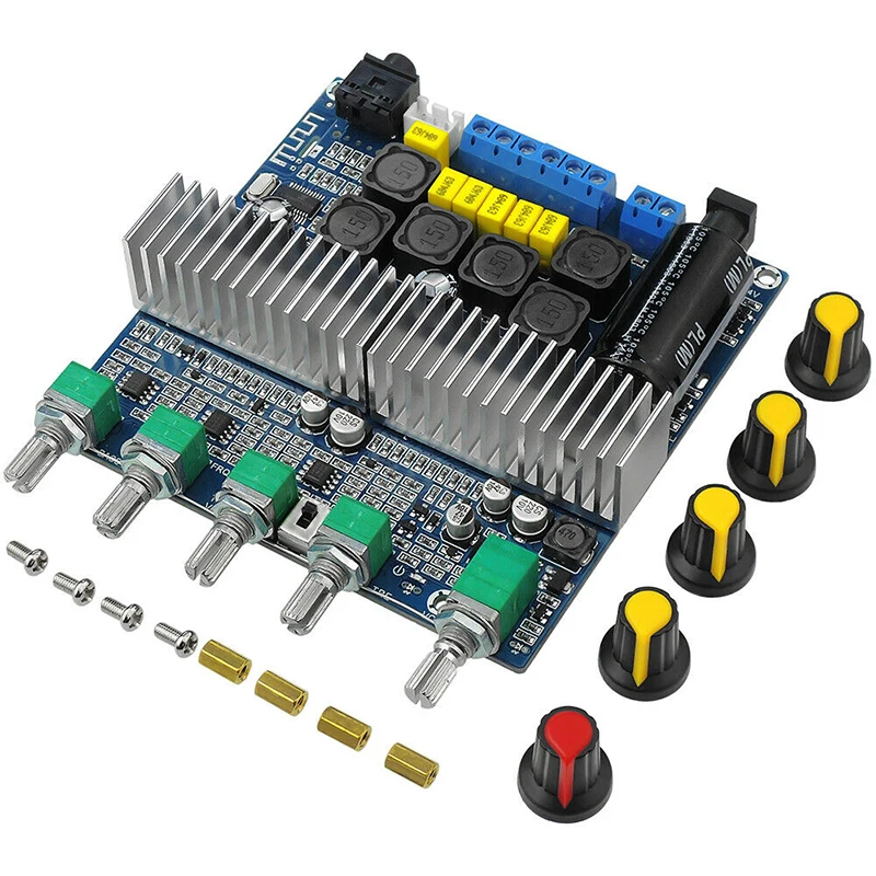 TPA3116 2.1 Subwoofer Bluetooth Amplifier Digital Audio Board 50W*2+100W Bass AUX For 2.1 Bluetooth Speaker DIY
TPA3116 2.1 Subwoofer Bluetooth Amplifier Digital Audio Board 50W*2+100W Bass AUX For 2.1 Bluetooth Speaker DIY