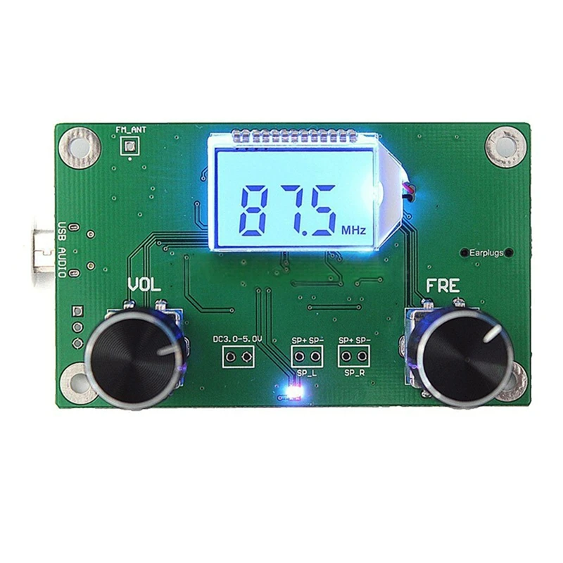 FM 87-108Mhz DSP&PLL LCD Stereo Radio Receiver Module + Serial Control Wireless Audio Campus Broadcast Receiver
FM 87-108Mhz DSP&PLL LCD Stereo Radio Receiver Module + Serial Control Wireless Audio Campus Broadcast Receiver