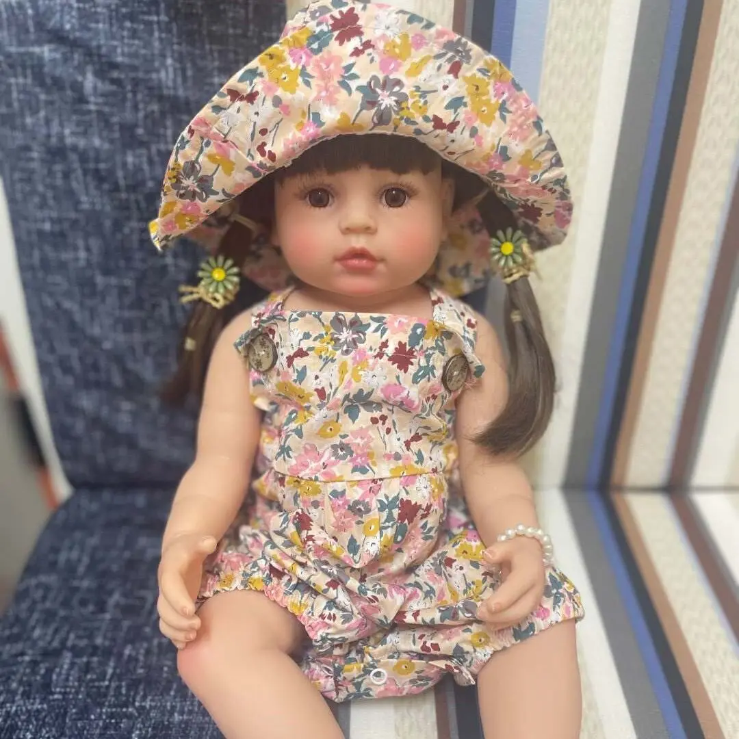 NPK 55CM Bebe Doll Reborn Toddler Girl doll Full Body Silicone Soft Real Touch Flexible Anatomically correct Gifts
NPK 55CM Bebe Doll Reborn Toddler Girl doll Full Body Silicone Soft Real Touch Flexible Anatomically correct Gifts