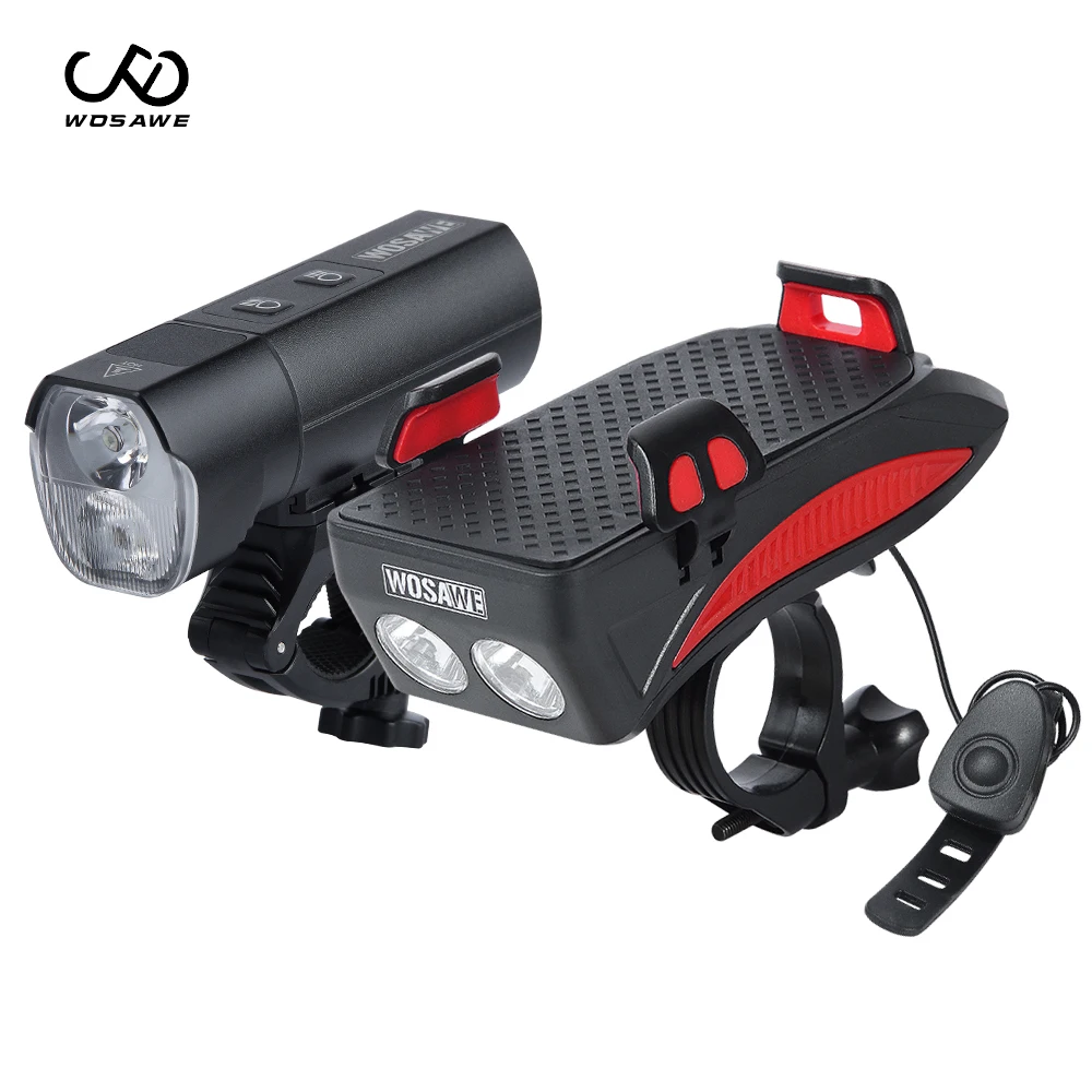 WOSAWE 4000mAh 5 IN 1 LED Bike Light Front USB Rechargeable Horn Phone Holder Cycling Lamp Flashlight For Bicycle Light Lantern
WOSAWE 4000mAh 5 IN 1 LED Bike Light Front USB Rechargeable Horn Phone Holder Cycling Lamp Flashlight For Bicycle Light Lantern