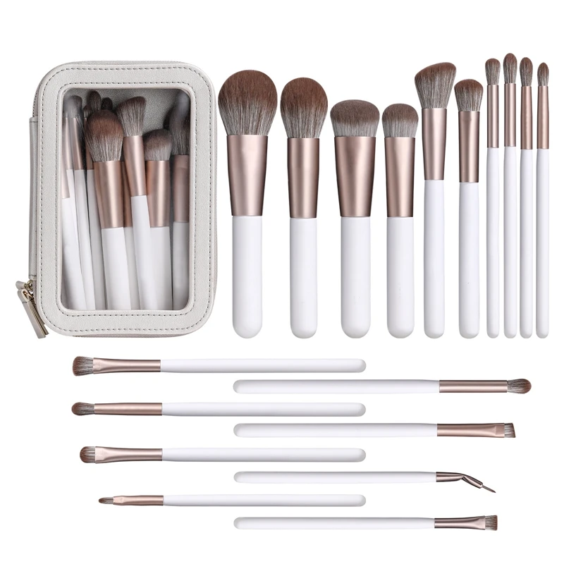 18Piece Pearlescent White Makeup Tools Super Soft Hair Makeup Brushes Eyeshadow Brush Set
18Piece Pearlescent White Makeup Tools Super Soft Hair Makeup Brushes Eyeshadow Brush Set