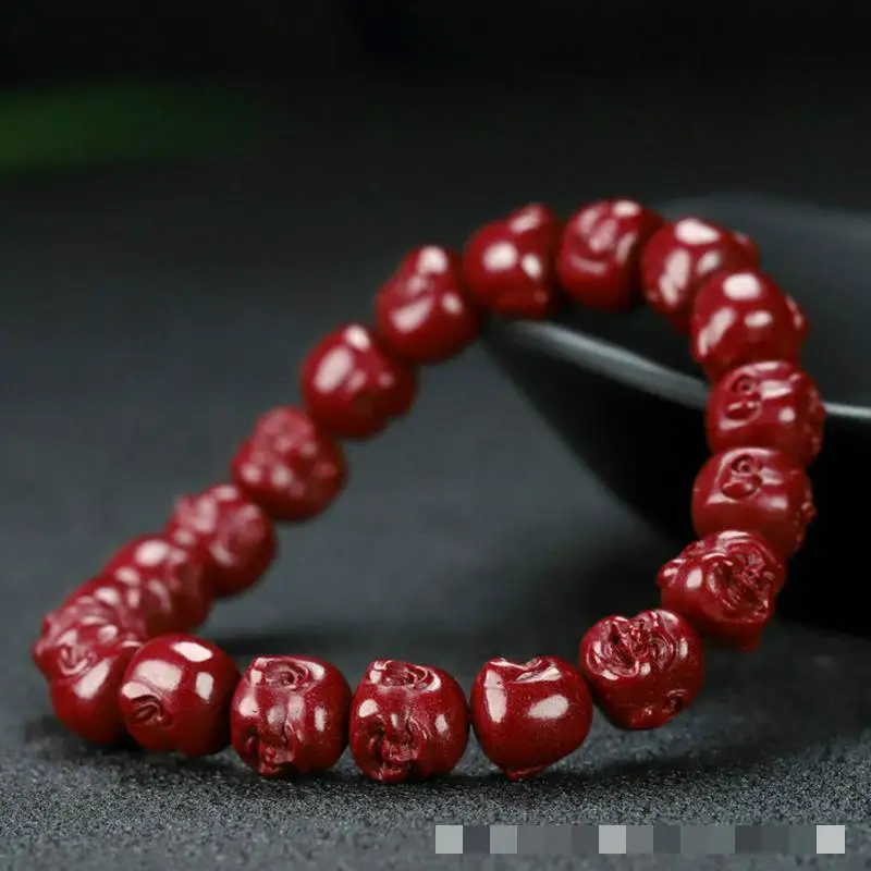 Natural Red Organic Cinnabar Jades Buddha Head Bracelet Men Women Healing Jewelry Cinnabrite Crystal Beads Bracelets Bangle
Natural Red Organic Cinnabar Jades Buddha Head Bracelet Men Women Healing Jewelry Cinnabrite Crystal Beads Bracelets Bangle
