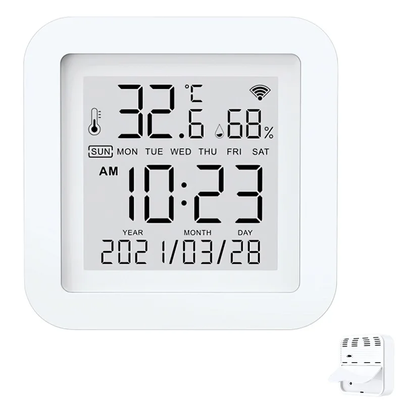 Mini LCD Digital Thermometer Hygrometer Sensor Smart Wi-Fi Gauge Weather Station for Home Intelligent Temperature Humidity Meter 
Mini LCD Digital Thermometer Hygrometer Sensor Smart Wi-Fi Gauge Weather Station for Home Intelligent Temperature Humidity Meter