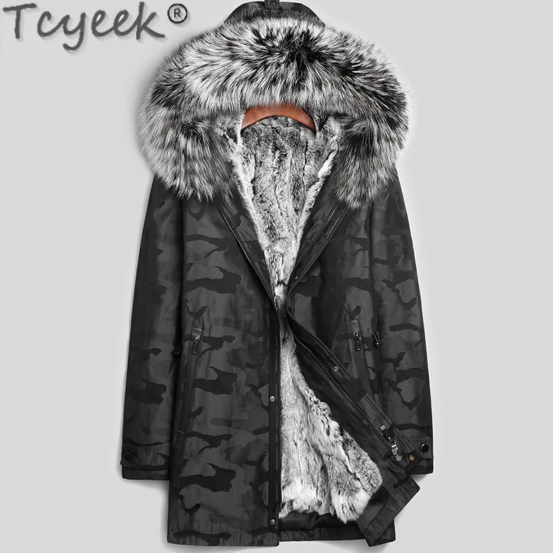Tcyeek Winter Men Parka Mid-length Real Fur Jacket Rex Rabbit Fur Liner Fashion Jackets Man Clothing Warm Hooded Fox Fur Collar
Tcyeek Winter Men Parka Mid-length Real Fur Jacket Rex Rabbit Fur Liner Fashion Jackets Man Clothing Warm Hooded Fox Fur Collar