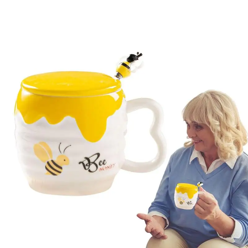 Ceramic Coffee Mug Milk Cup Drinkware Yellow Bee Tea Cup Simple Creative Mugs Handle Cup Honey Bee Coffee Mug With Lid And Spoon
Ceramic Coffee Mug Milk Cup Drinkware Yellow Bee Tea Cup Simple Creative Mugs Handle Cup Honey Bee Coffee Mug With Lid And Spoon