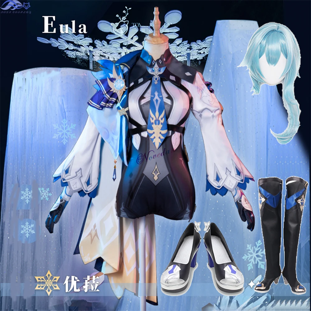 Genshin Impact Eula Game Suit Uniform Cosplay Costume Shoes Anime Wig Halloween Party Costume For Women
Genshin Impact Eula Game Suit Uniform Cosplay Costume Shoes Anime Wig Halloween Party Costume For Women