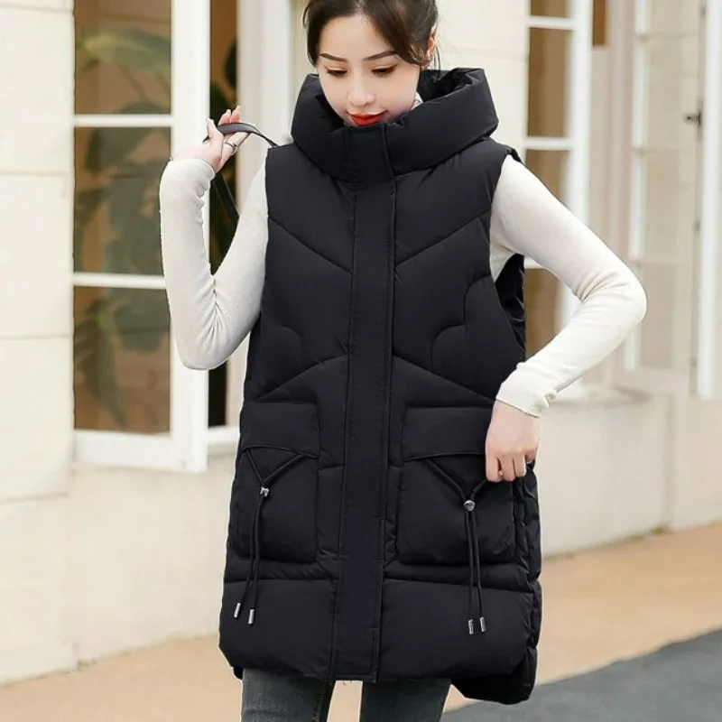 2023 New Autumn and Winter Women Vest Loose Large Size Mid Length Mid Length Version Fashion Hooded Waistcoat Sleeveless Jacket
2023 New Autumn and Winter Women Vest Loose Large Size Mid Length Mid Length Version Fashion Hooded Waistcoat Sleeveless Jacket