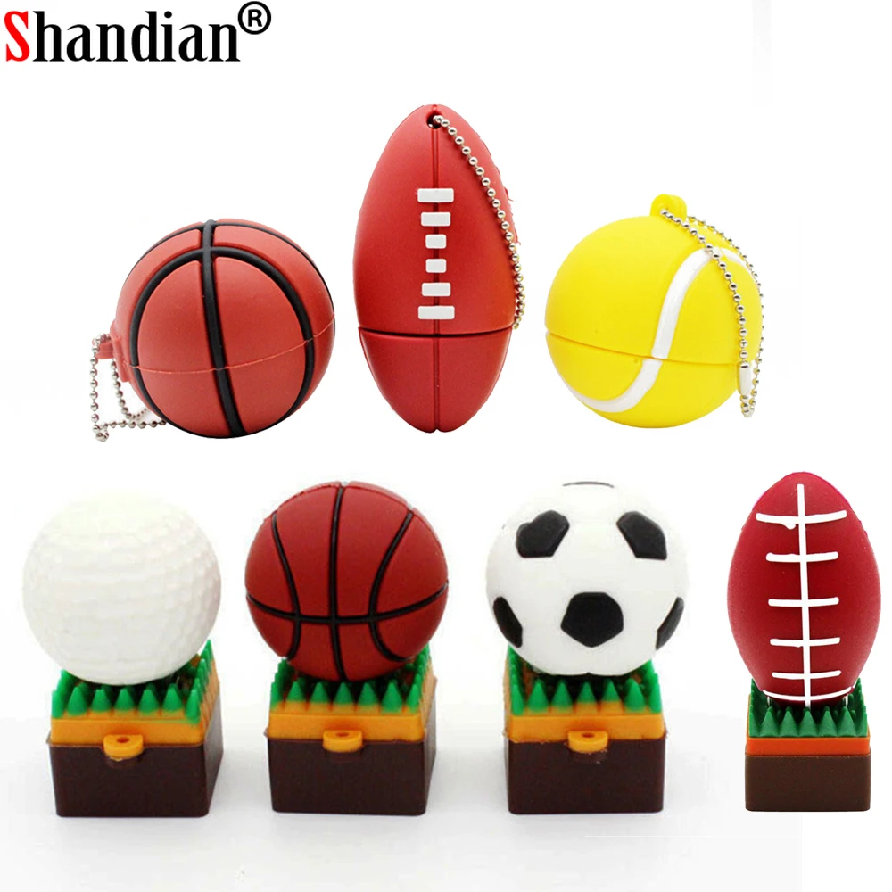 Football USB Flash Drive Sports Cartoon Memory Stick Basketball Tennis Pen Drive Baseball Creative Gift Golf 128GB 64GB U Disk
Football USB Flash Drive Sports Cartoon Memory Stick Basketball Tennis Pen Drive Baseball Creative Gift Golf 128GB 64GB U Disk