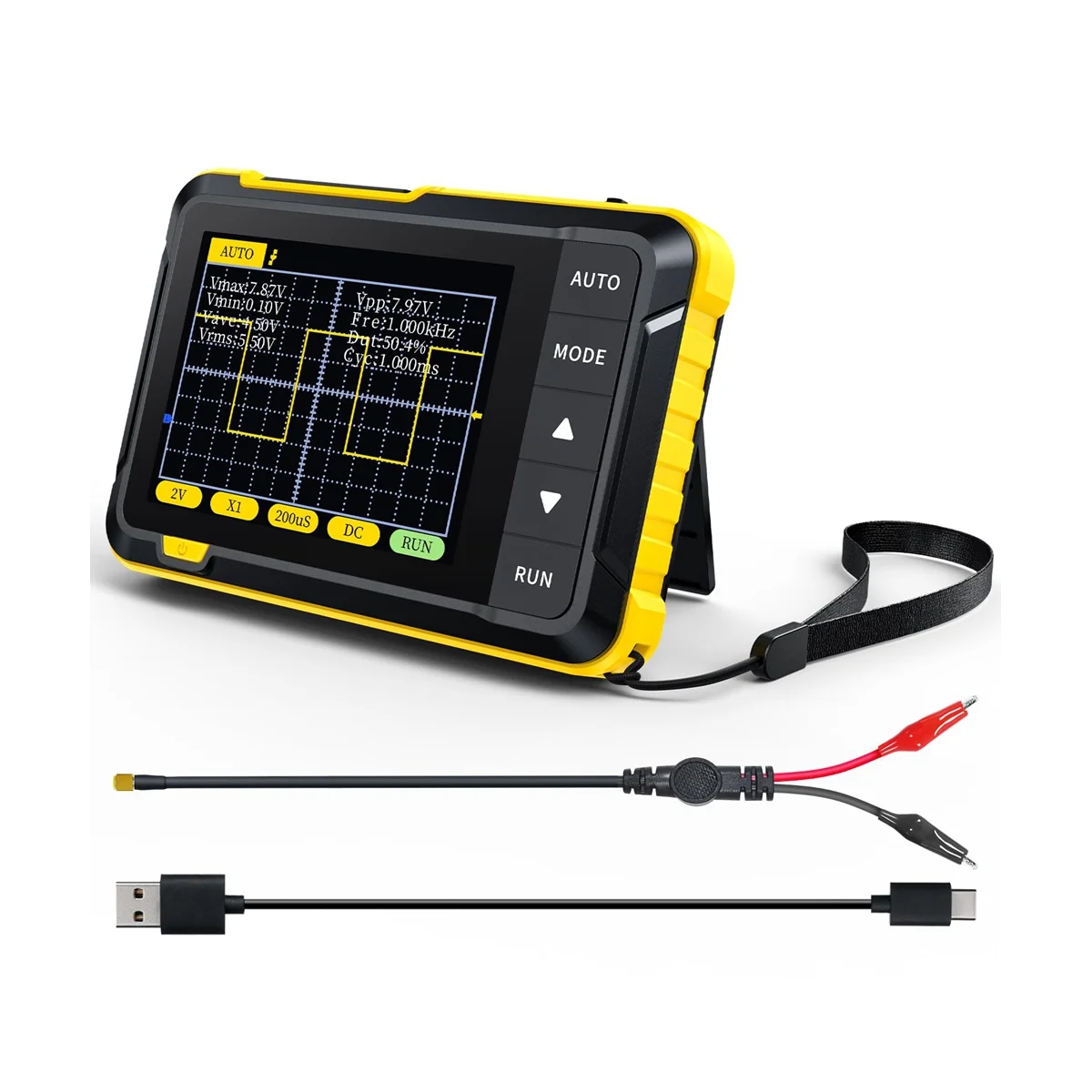 DSO152 Oscilloscope - 2.8Inch TFT , 2.5MS/S High Sampling Rate, 200KHz Bandwidth, Trigger Function Auto/Nomal/Single B
DSO152 Oscilloscope - 2.8Inch TFT , 2.5MS/S High Sampling Rate, 200KHz Bandwidth, Trigger Function Auto/Nomal/Single B