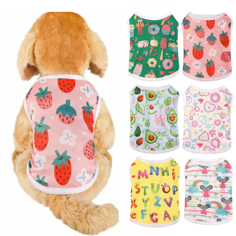Pet Dog Vest Thin Breathable Dog Summer Clothes Cartoon Print Dog Shirt Chihuahua York Dog Clothes for Small Dogs Pet Clothing
Pet Dog Vest Thin Breathable Dog Summer Clothes Cartoon Print Dog Shirt Chihuahua York Dog Clothes for Small Dogs Pet Clothing