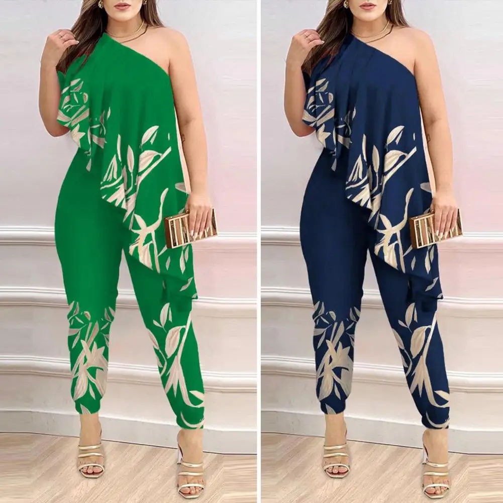 Lady Contrast Color Jumpsuit Elegant Leaf Print One Shoulder Jumpsuit for Women Slim Fit Backless Prom Ball Lady Long Jumpsuit
Lady Contrast Color Jumpsuit Elegant Leaf Print One Shoulder Jumpsuit for Women Slim Fit Backless Prom Ball Lady Long Jumpsuit