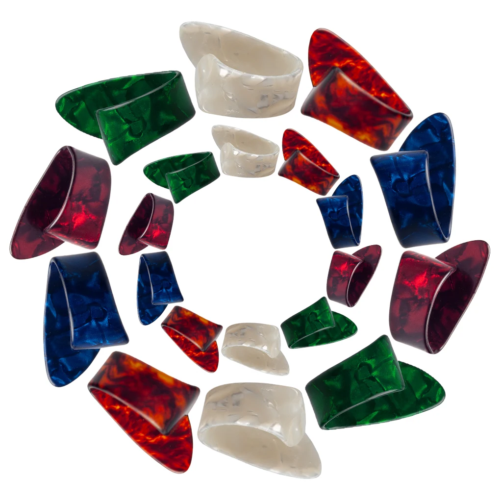 Assorted Acoustic Guitar Finger Thumb Pick Plectrums Celluloid Guitar Thumb Pick Plectrum Mediator Random Color Guitar Parts SET
Assorted Acoustic Guitar Finger Thumb Pick Plectrums Celluloid Guitar Thumb Pick Plectrum Mediator Random Color Guitar Parts SET