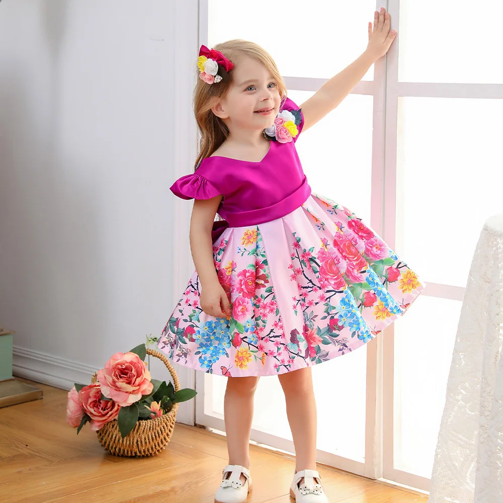 Baby Girls printing Dress Princess Ball Gown Party V-back Dress+Headwear Wedding Kids Christmas Dresses Children Clothing skirt
Baby Girls printing Dress Princess Ball Gown Party V-back Dress+Headwear Wedding Kids Christmas Dresses Children Clothing skirt