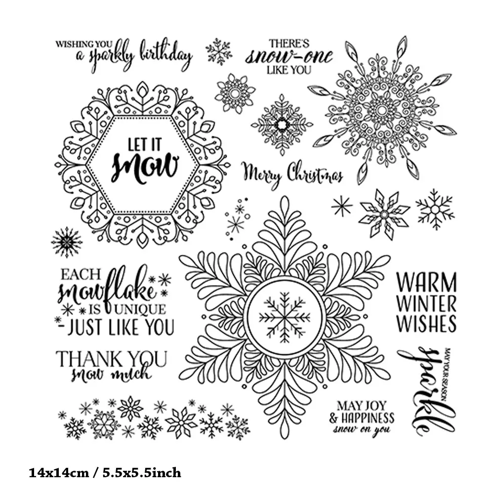 Christmas snowflake Clear Stamps Seal for DIY Scrapbooking Card fairy Rubber Stamps Making Photo Album Handemade Crafts
Christmas snowflake Clear Stamps Seal for DIY Scrapbooking Card fairy Rubber Stamps Making Photo Album Handemade Crafts
