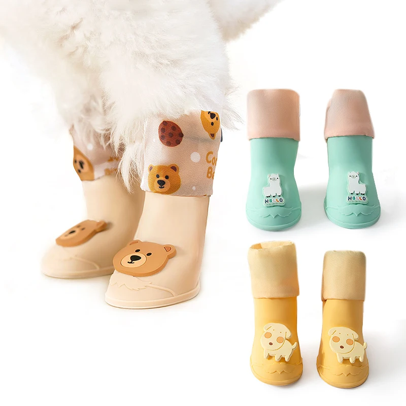 4Pcs Pet Dog Shoes Waterproof Anti-slip Puppy Pet Shoes Windproof Thicken Warm Oxford Puppy Dog Outdoor Shoes Pet Products 
4Pcs Pet Dog Shoes Waterproof Anti-slip Puppy Pet Shoes Windproof Thicken Warm Oxford Puppy Dog Outdoor Shoes Pet Products
