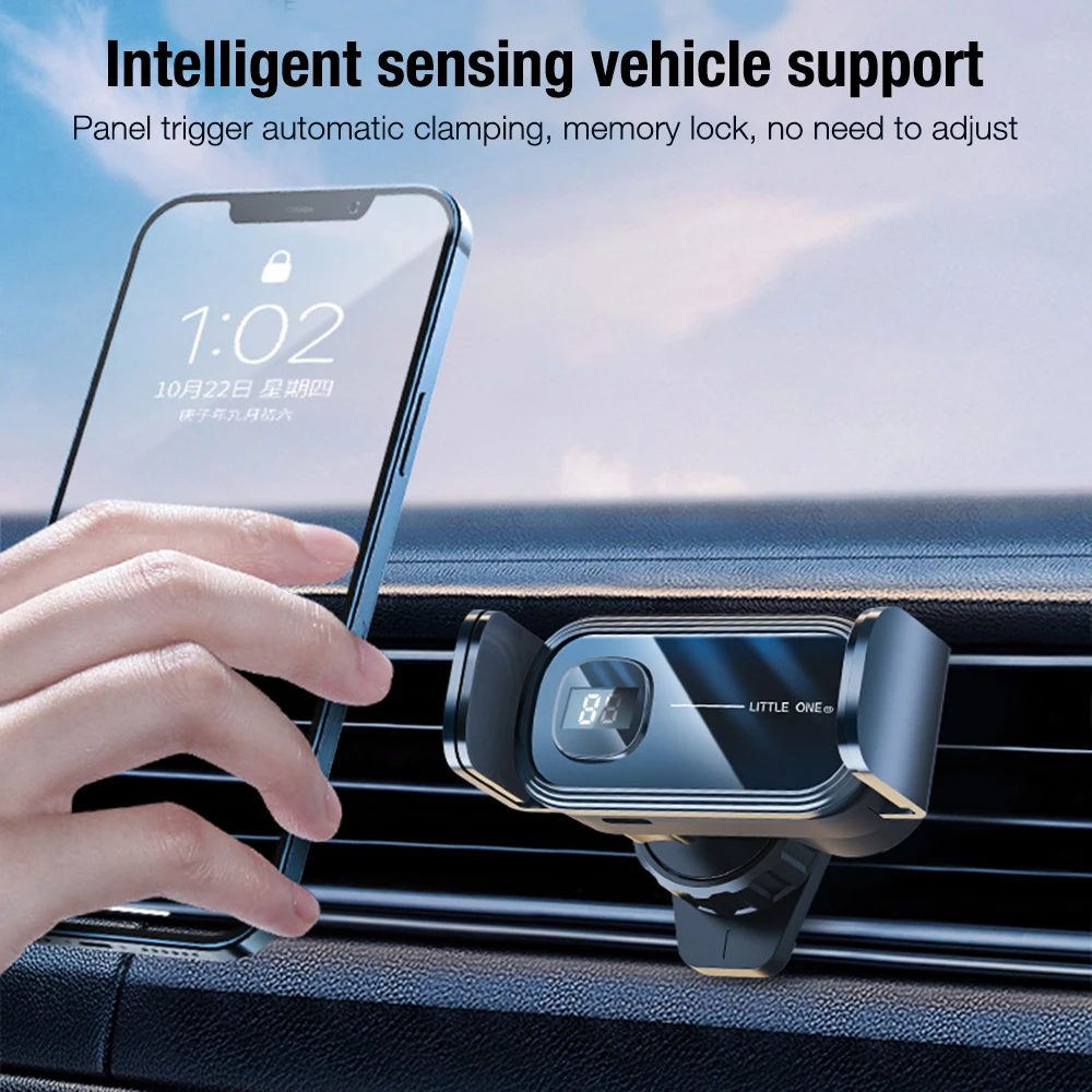 Smart Electric Locking Car Phone Holder Air Vent Clip Phone Stand Mount Bracket for iPhone 13 12 mini pro max Huawei P30 Xiaomi
Smart Electric Locking Car Phone Holder Air Vent Clip Phone Stand Mount Bracket for iPhone 13 12 mini pro max Huawei P30 Xiaomi