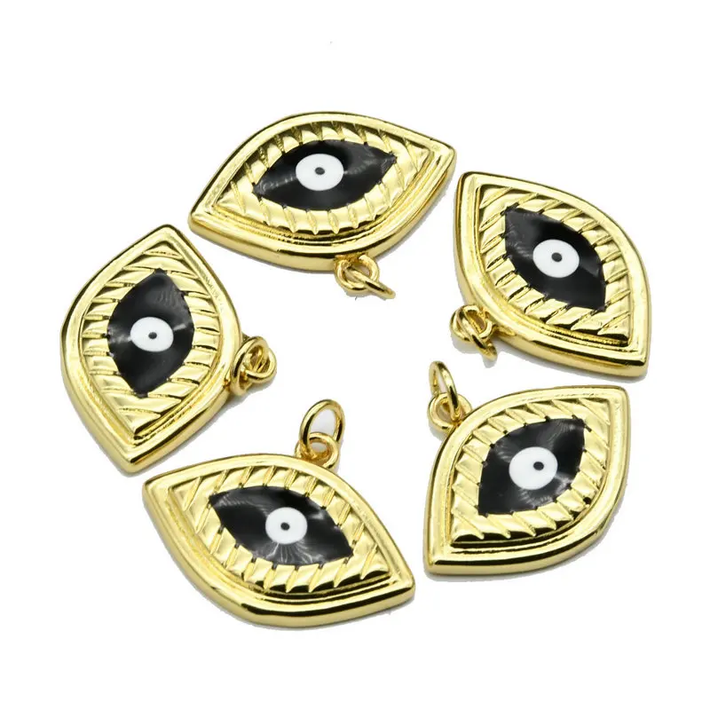 LiWan Plaza Jewelry Supplies Anti Fading Gold Plated Copper White Black Enamel Evil Eye Charms for Bracelet Necklace Making
LiWan Plaza Jewelry Supplies Anti Fading Gold Plated Copper White Black Enamel Evil Eye Charms for Bracelet Necklace Making