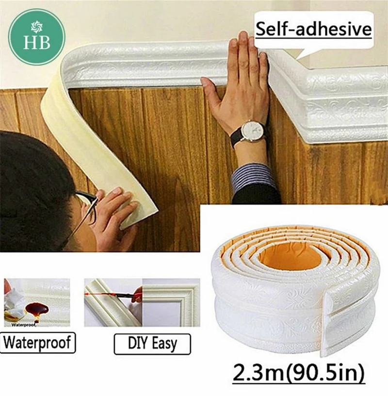 2.3meter Corner Line Wall Trim Line Wall Stickers Wallpaper Adhesive Baseboard Foam Edge Protection Wall Decor Floor Sticker
2.3meter Corner Line Wall Trim Line Wall Stickers Wallpaper Adhesive Baseboard Foam Edge Protection Wall Decor Floor Sticker