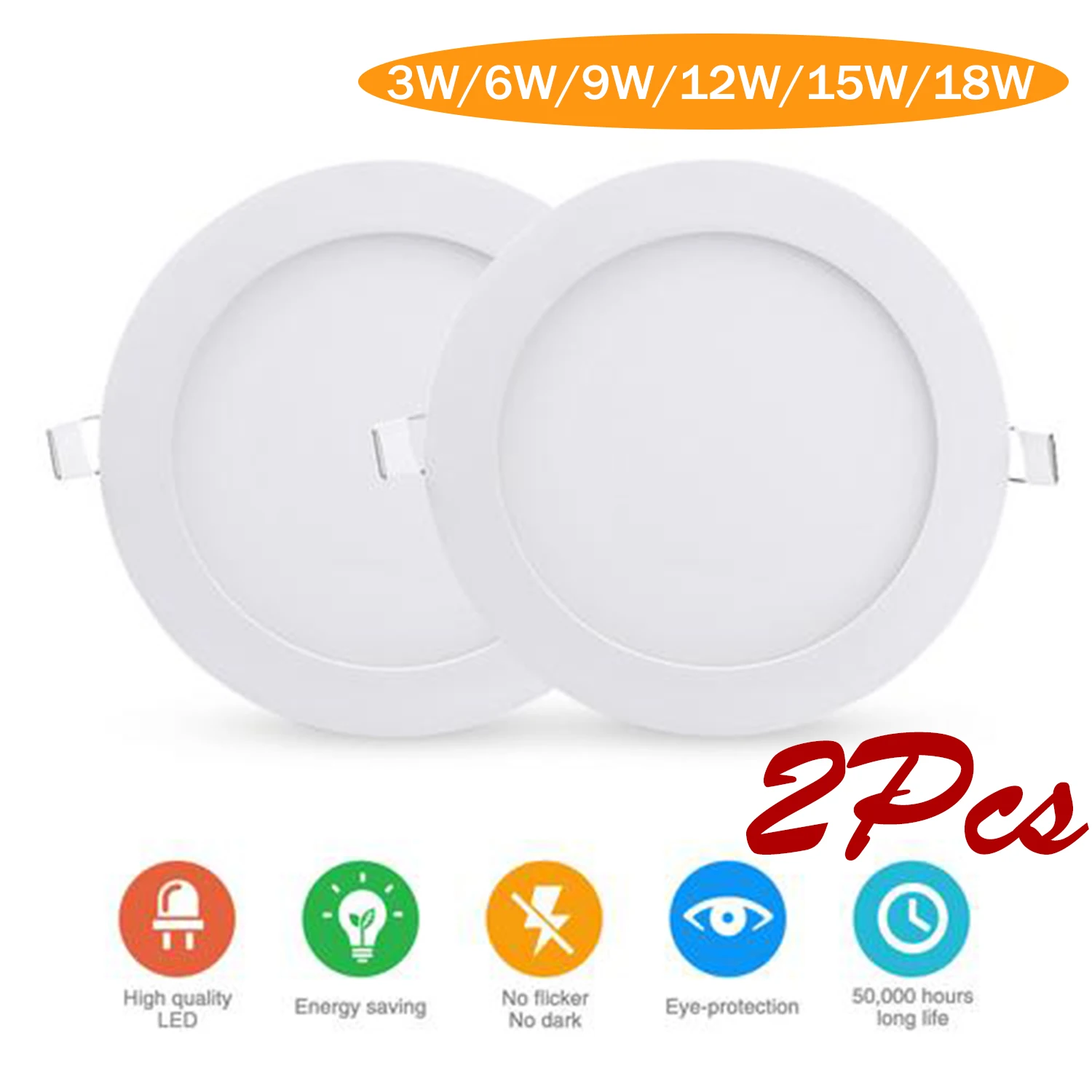 2Pcs Round LED Panel Light Ultra Thin Downlight 220V 3W/6W/9W/12W/15W/18W LED Ceiling Recessed Light For Indoor Bathroom
2Pcs Round LED Panel Light Ultra Thin Downlight 220V 3W/6W/9W/12W/15W/18W LED Ceiling Recessed Light For Indoor Bathroom