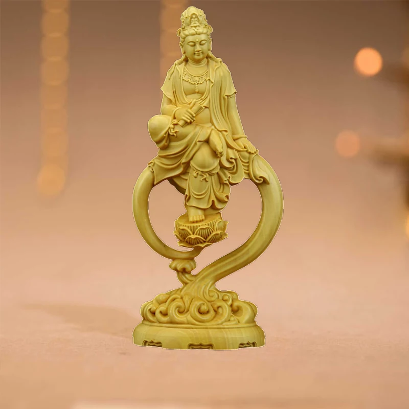 Wooden Handmade Walking on Lotus Guanyin Figurine Statue Home Decoration Hand Carved Buddhism Guanyin Buddha Sculpture
Wooden Handmade Walking on Lotus Guanyin Figurine Statue Home Decoration Hand Carved Buddhism Guanyin Buddha Sculpture