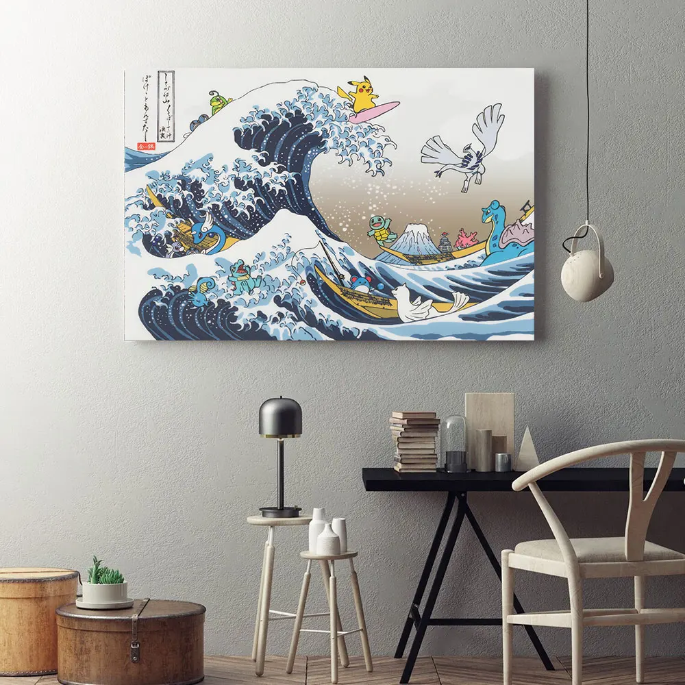 Pikachu Surf Riding Poster Peripherals Gyarados Canvas Painting Anime Pokemon Vintage Picture for Living Room Wall Decoration
Pikachu Surf Riding Poster Peripherals Gyarados Canvas Painting Anime Pokemon Vintage Picture for Living Room Wall Decoration