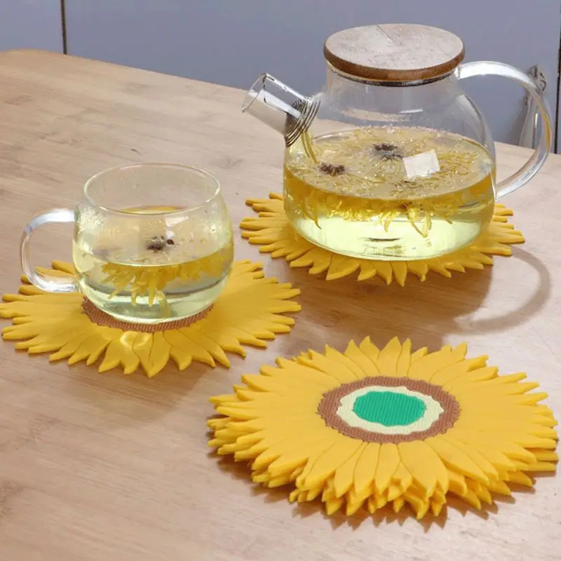 Креативный силиконовый коврик, подставка в форме подсолнуха, Круглый термостойкий Коврик, посуда, подставки, подставки для столового стола, подставка для столового стола
Креативный силиконовый коврик, подставка в форме подсолнуха, Круглый термостойкий Коврик, посуда, подставки, подставки для столового стола, подставка для столового стола