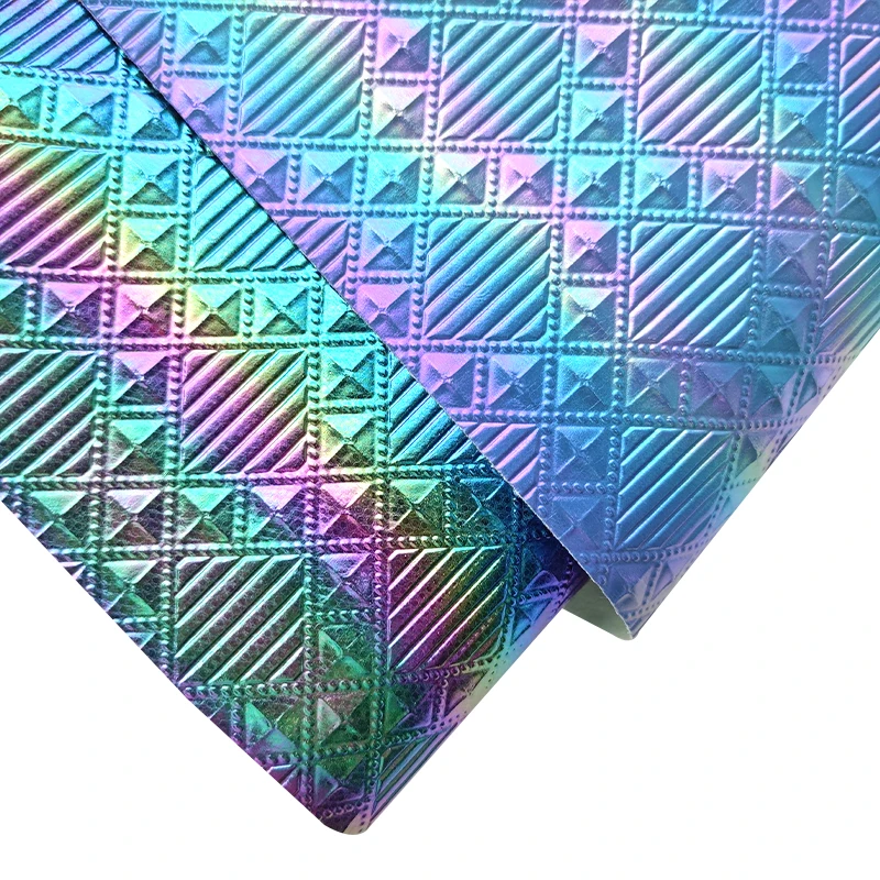 Holographic Iridescent Gradient Bump Texture Faux Leather Fabric, For Upholstery Material,Handbags Backpack Wallets Sewing
Holographic Iridescent Gradient Bump Texture Faux Leather Fabric, For Upholstery Material,Handbags Backpack Wallets Sewing
