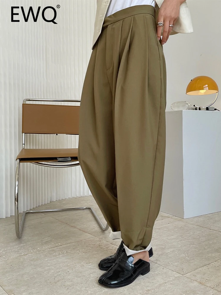 EWQ Fashion Pleated Design Wide Leg Pants For Women Solid High Waist Button Zipper Casual Trousers 2023 Spring New 26D1067
EWQ Fashion Pleated Design Wide Leg Pants For Women Solid High Waist Button Zipper Casual Trousers 2023 Spring New 26D1067