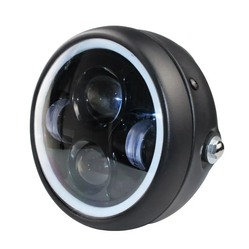 12V Motorcycle Metal Enclosure LED Projector Angel Eye Headlamp Headlamp with High/Low Beam for Cafe Racers
12V Motorcycle Metal Enclosure LED Projector Angel Eye Headlamp Headlamp with High/Low Beam for Cafe Racers
