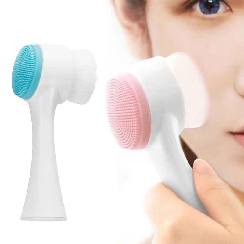 Sdotter Face Wash Remove Makeup Brush Double-Sided Massage Exfoliate Fibre Silicone Face Cleaning Tool Facial Cleansing Foam Bla
Sdotter Face Wash Remove Makeup Brush Double-Sided Massage Exfoliate Fibre Silicone Face Cleaning Tool Facial Cleansing Foam Bla