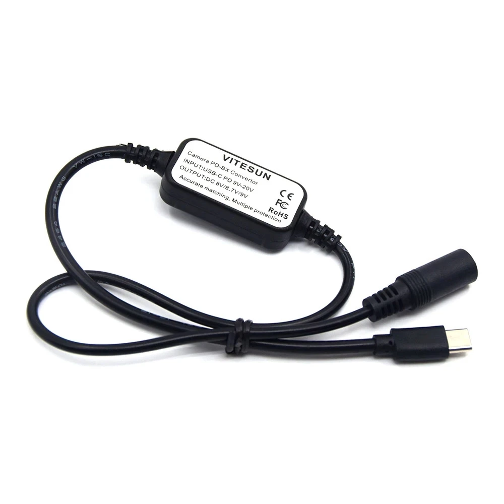 Power Bank Charger Cable USB C 8V For Dummy Battery PS BLN-1 BLS-5 BLH-1 DMW-BLF19 DCC12 BLC12 DCC8 NP-FW50 FZ100 LP-E6 DR-E6
Power Bank Charger Cable USB C 8V For Dummy Battery PS BLN-1 BLS-5 BLH-1 DMW-BLF19 DCC12 BLC12 DCC8 NP-FW50 FZ100 LP-E6 DR-E6