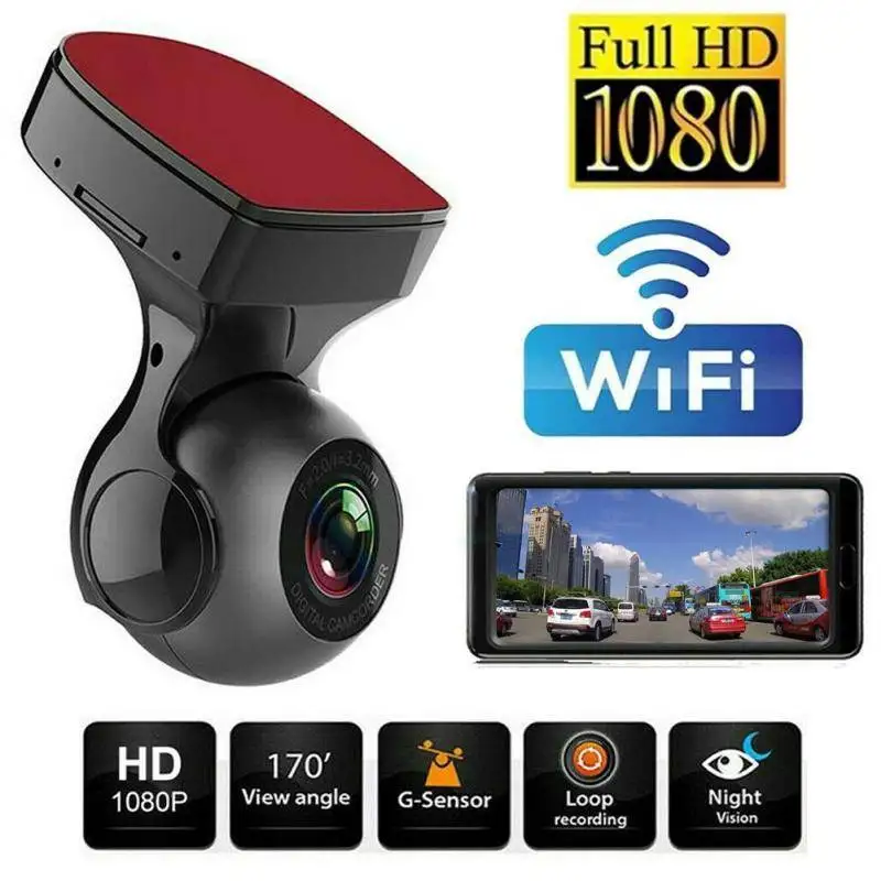 Mini Wireless Car DVR Night Vision 1080P Car Camera WiFi 170 Degree Wide Angle Driving Recorder Android USB Driving Camera
Mini Wireless Car DVR Night Vision 1080P Car Camera WiFi 170 Degree Wide Angle Driving Recorder Android USB Driving Camera