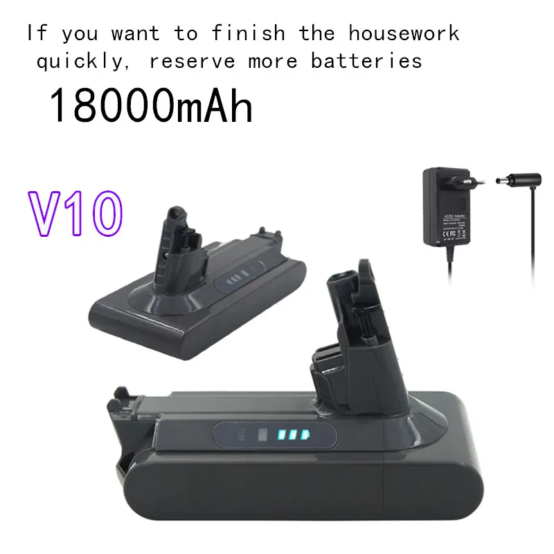 100% Replacement 25.2V 18000mAh Lithium Replacement Battery For Dyson Vacuum Cleaner cyclone V10 Absolute SV12 V10 Fluffy V10
100% Replacement 25.2V 18000mAh Lithium Replacement Battery For Dyson Vacuum Cleaner cyclone V10 Absolute SV12 V10 Fluffy V10