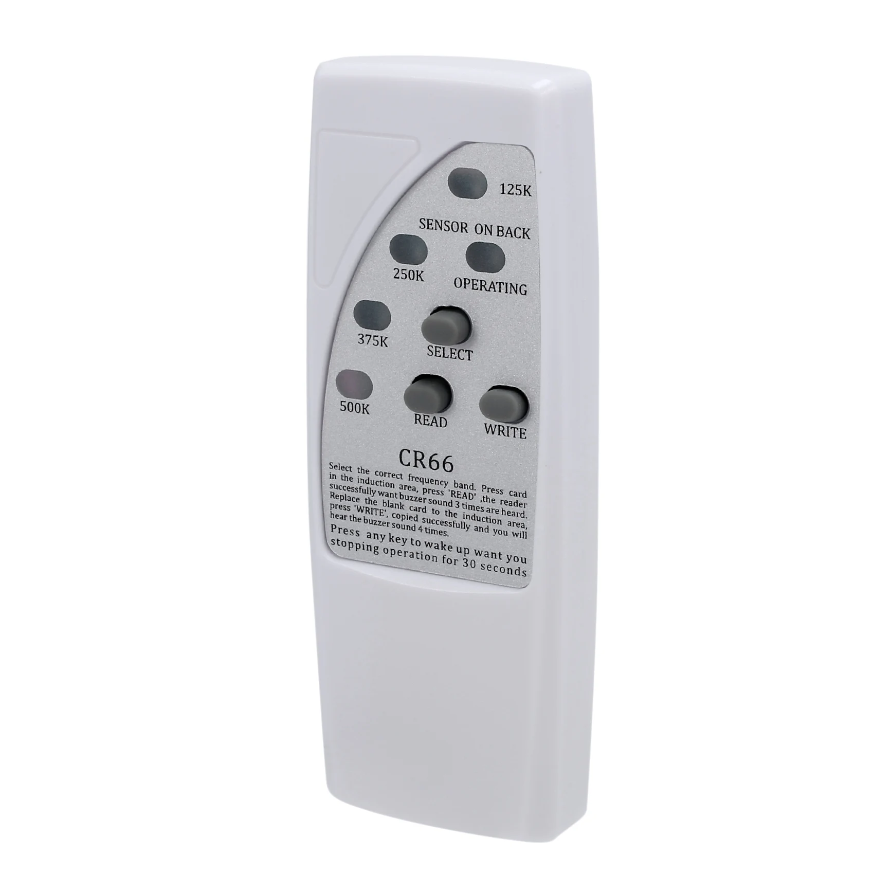 RFID ID Card Copier 125/250/375/500Khz CR66 RFID Scanner Programmer Reader Writer with Light Indicator Sensitively
RFID ID Card Copier 125/250/375/500Khz CR66 RFID Scanner Programmer Reader Writer with Light Indicator Sensitively