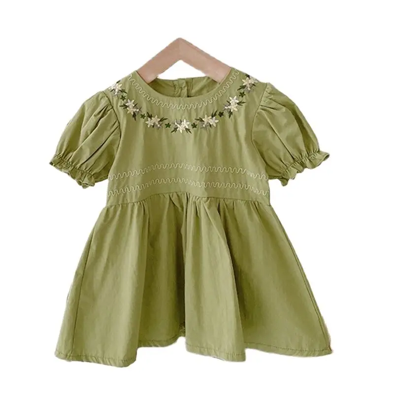 2022 New Summer Korean Style Casual Dress Embroidered Green Dress For Children Dress Kid Clothes Girl
2022 New Summer Korean Style Casual Dress Embroidered Green Dress For Children Dress Kid Clothes Girl