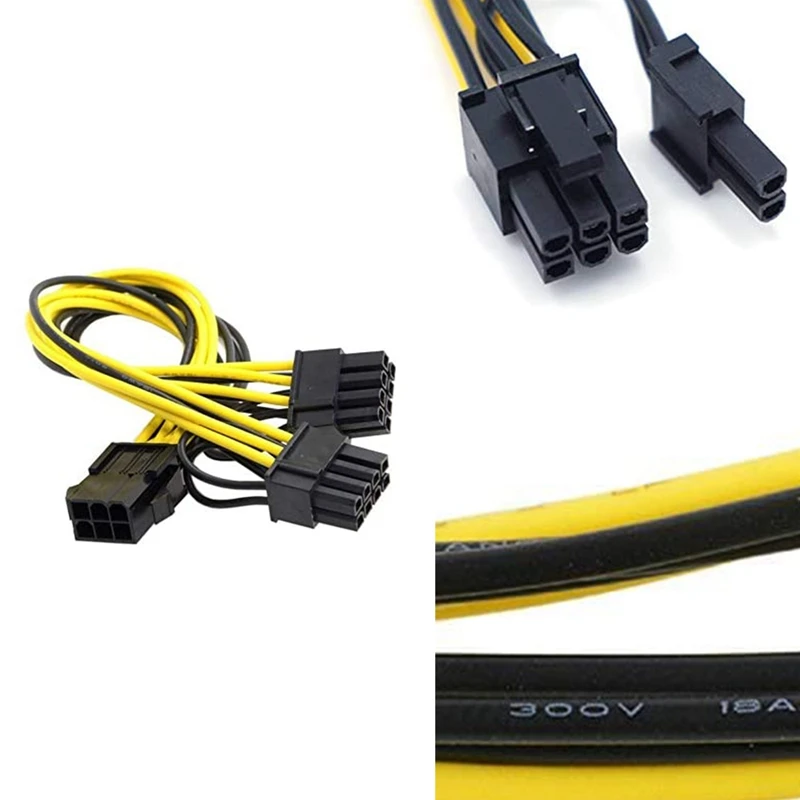 6-Pin к Dual 8 (6 + 2)-Pin Pcie адаптер шнур питания, GPU VGA Y-разветвитель Удлинительный кабель для видеокарты
6-Pin к Dual 8 (6 + 2)-Pin Pcie адаптер шнур питания, GPU VGA Y-разветвитель Удлинительный кабель для видеокарты