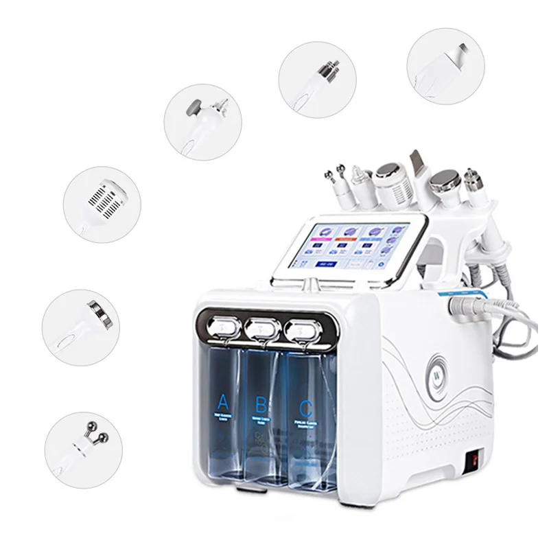6 in 1 hydra cleaning water jet beauty facial care oxygen equipment small bubble machine
6 in 1 hydra cleaning water jet beauty facial care oxygen equipment small bubble machine